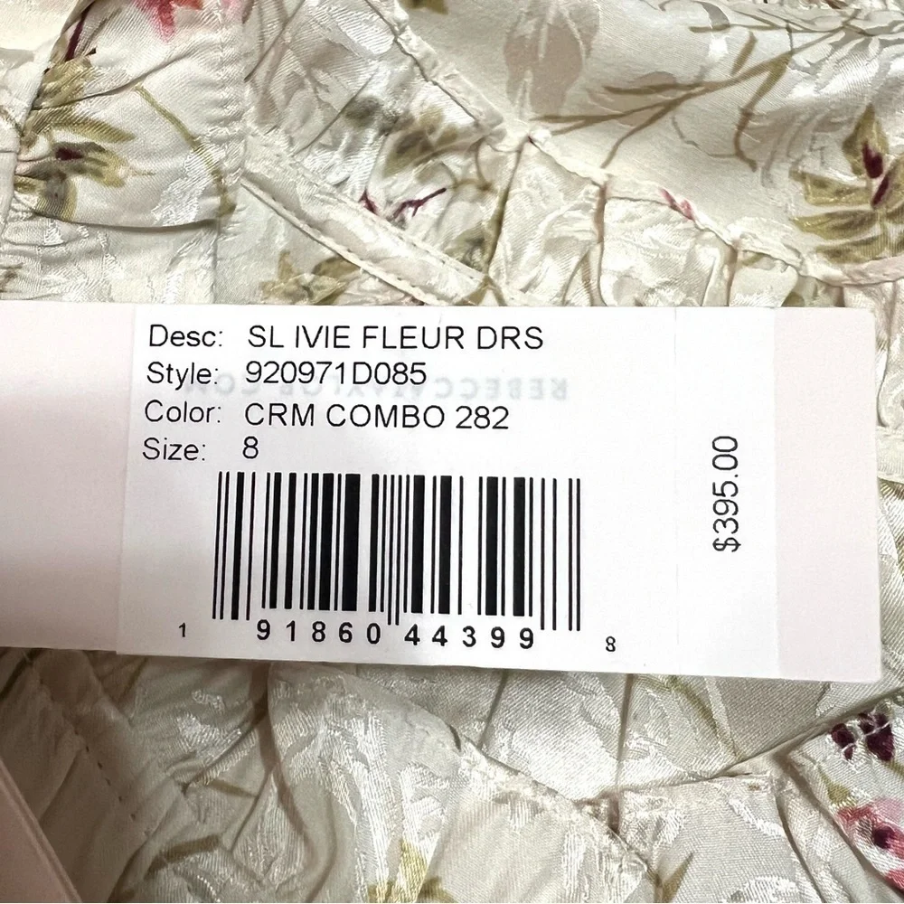 Rebecca Taylor Ivie Silk Floral Tiered Ruffle Shift Dress Women’s 8 NWT - Picture 13 of 16